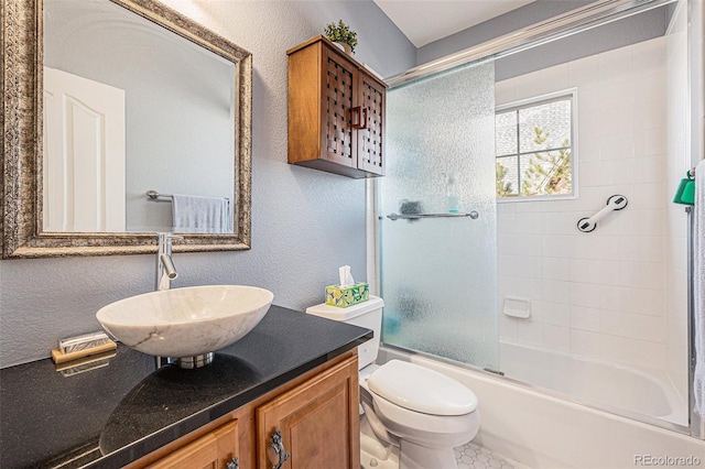 860 Bristle Pine Cir Unit A, Highlands Ranch, CO 80129 - bathroom with vanity, bathing tub / shower combination, and a textured wall