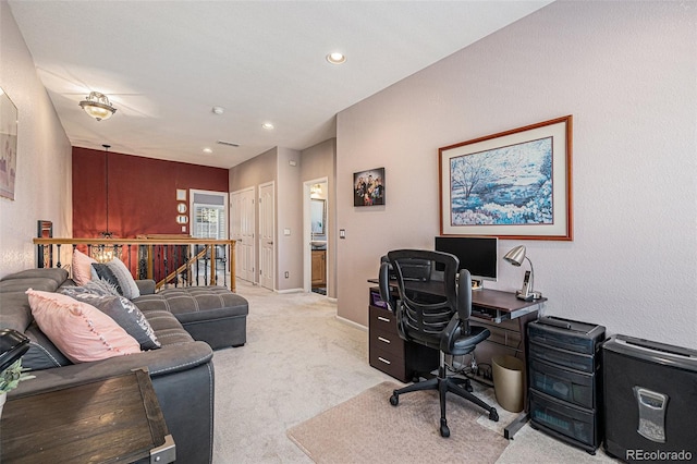 860 Bristle Pine Cir Unit A, Highlands Ranch, CO 80129 - home office with light colored carpet and recessed lighting