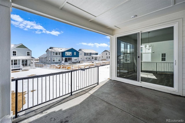 balcony with a residential view