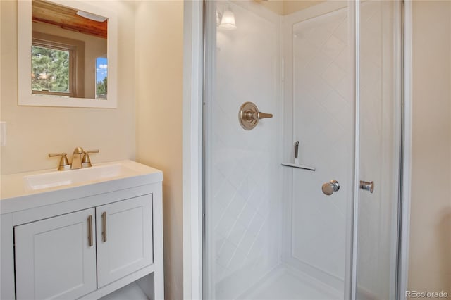 688 Obsidian Dr, Florissant, CO 80816 - full bath featuring a shower stall and vanity