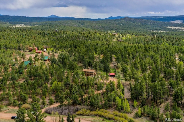 688 Obsidian Dr, Florissant, CO 80816 - drone / aerial view of a forest and a mountainous background