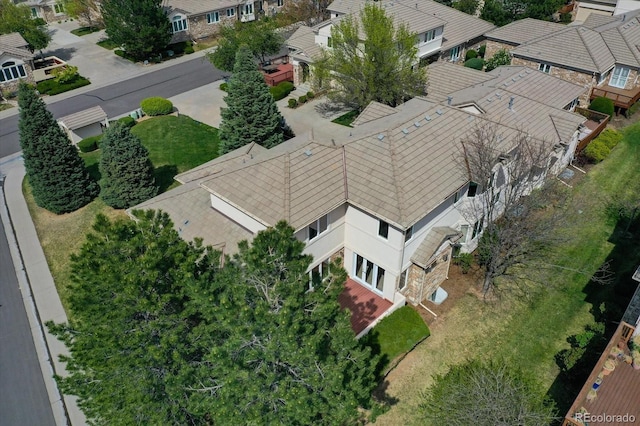 aerial perspective of suburban area
