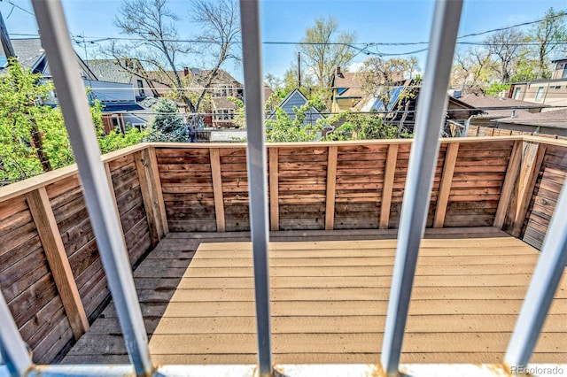 deck featuring a residential view