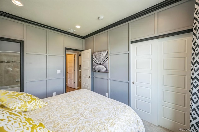 1261 W 170th Ave, Broomfield, CO 80023 - bedroom with a decorative wall, a closet, and recessed lighting