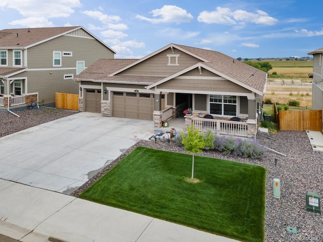 craftsman house featuring a garage