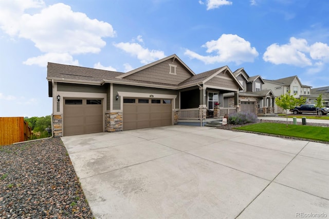 view of front facade featuring a garage