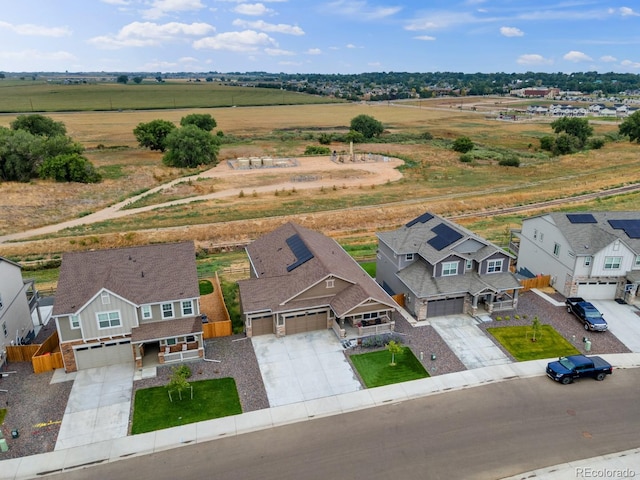 drone / aerial view featuring a rural view