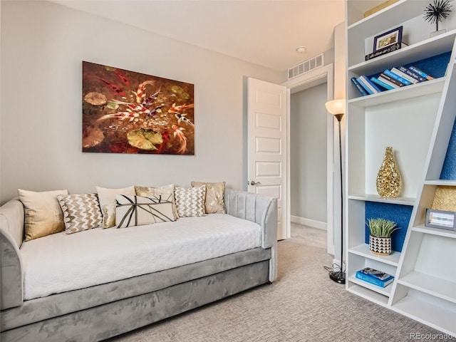 living room featuring carpet flooring