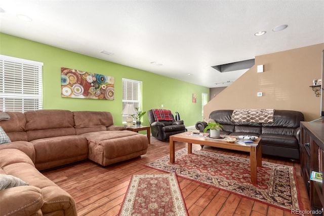 3505 Dinosaur St, Castle Rock, CO 80109 - living room with wood-type flooring and recessed lighting