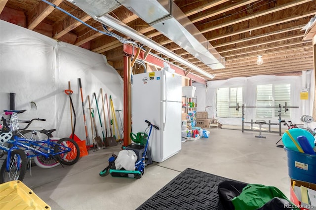 3505 Dinosaur St, Castle Rock, CO 80109 - basement with freestanding refrigerator