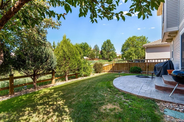 3505 Dinosaur St, Castle Rock, CO 80109 - fenced backyard featuring a patio area