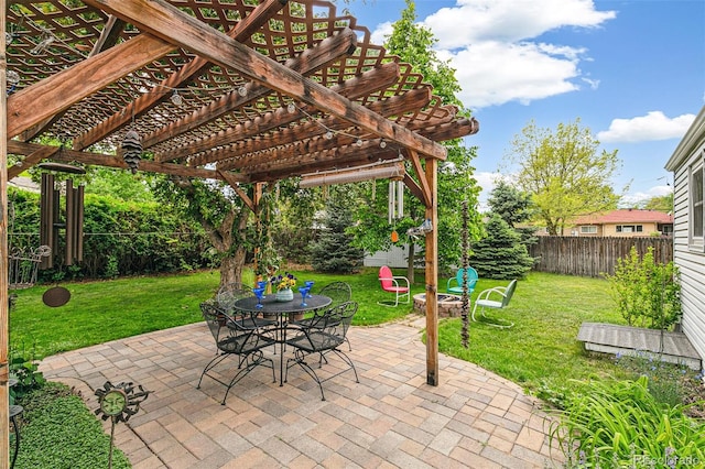 4285 Newland St, Wheat Ridge, CO 80033 - view of patio / terrace featuring a pergola and outdoor dining space