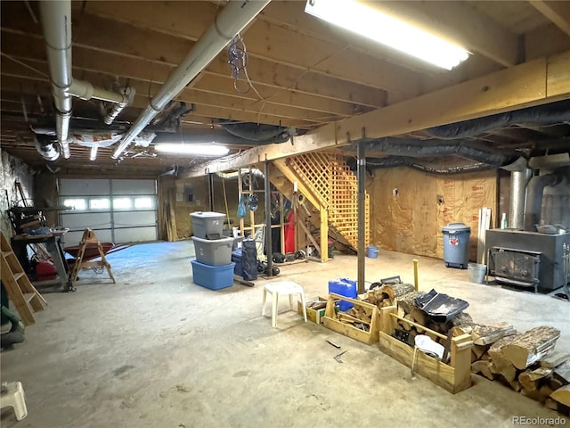 view of basement