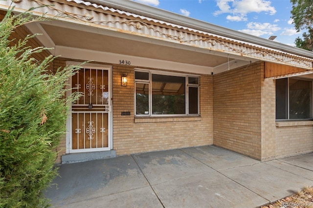 view of doorway to property