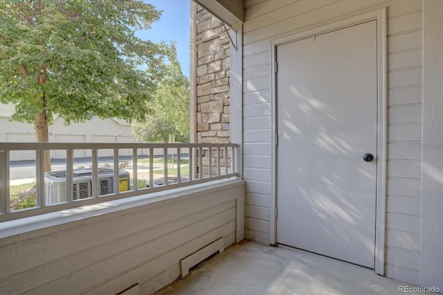 balcony with central AC