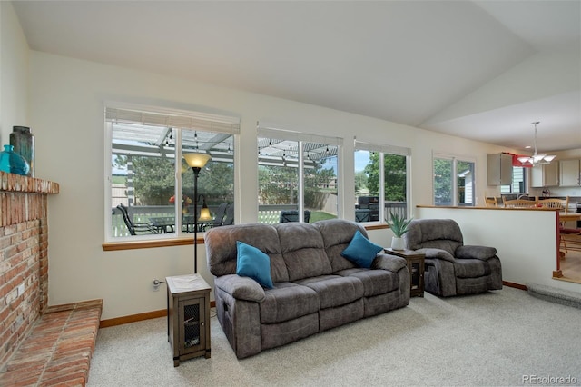 1825 Keota Ln, Superior, CO 80027 - carpeted living area featuring lofted ceiling, a ceiling fan, and baseboards