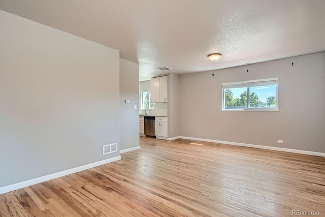 4804 N Raleigh St, Denver, CO 80212 - spare room with healthy amount of natural light, light wood-style flooring, and a textured ceiling