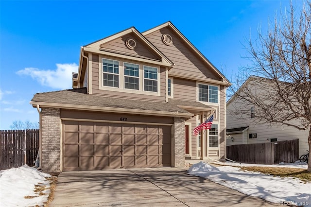 view of front of home featuring a garage