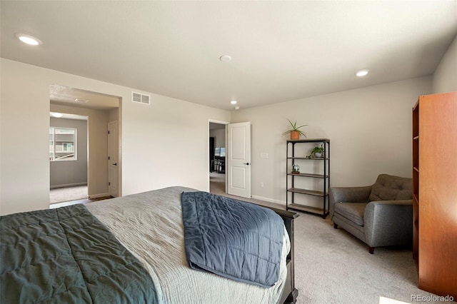 view of carpeted bedroom