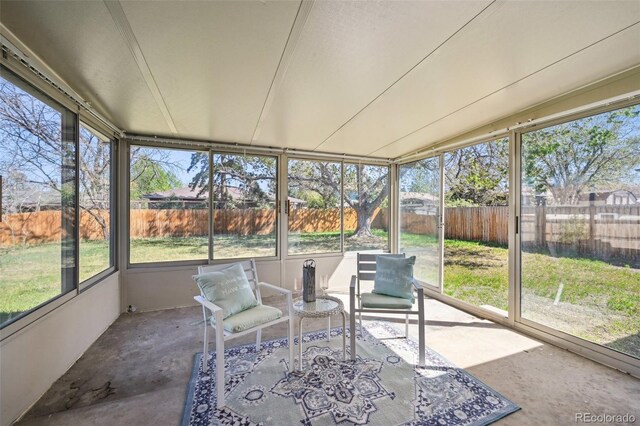 sunroom featuring plenty of natural light