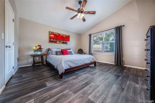 123 Blue Stem St, Brighton, CO 80601 - bedroom featuring lofted ceiling, wood finished floors, and a ceiling fan