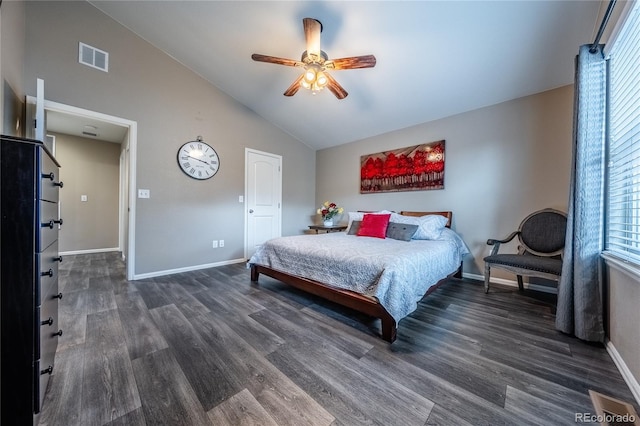 123 Blue Stem St, Brighton, CO 80601 - bedroom featuring wood finished floors, a ceiling fan, and high vaulted ceiling