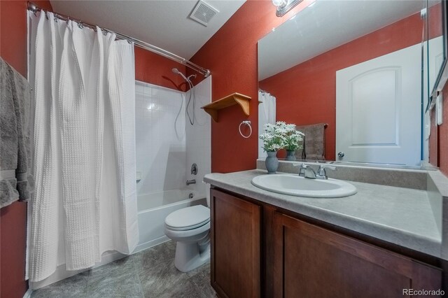 123 Blue Stem St, Brighton, CO 80601 - bathroom with vanity and shower / tub combo with curtain