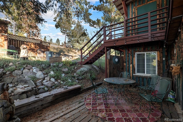 view of wooden terrace