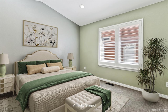 1328 Double Eagle Ct, Castle Rock, CO 80104 - carpeted bedroom featuring baseboards and vaulted ceiling