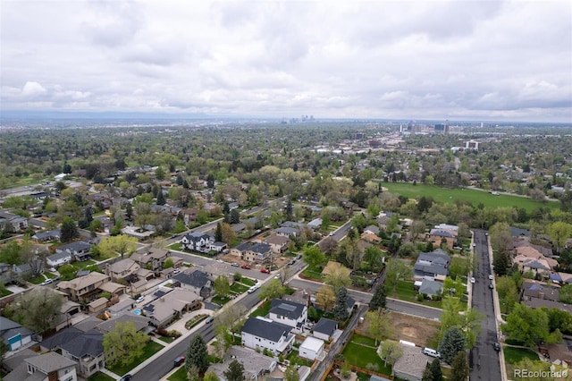 aerial view featuring a residential view