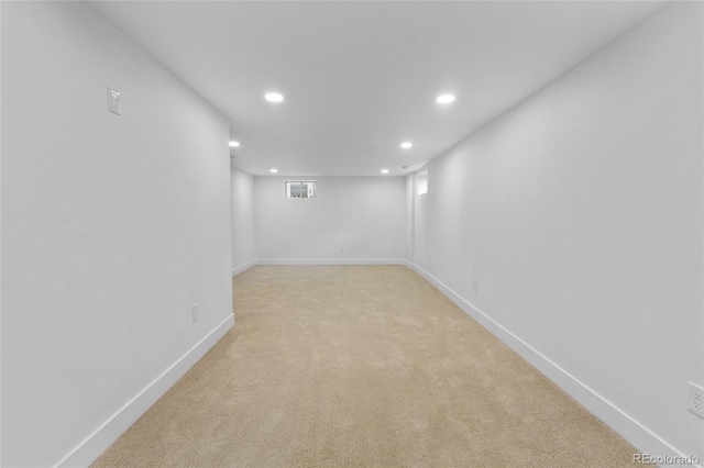 4650 S Idalia St, Aurora, CO 80015 - below grade area with recessed lighting, light carpet, and baseboards
