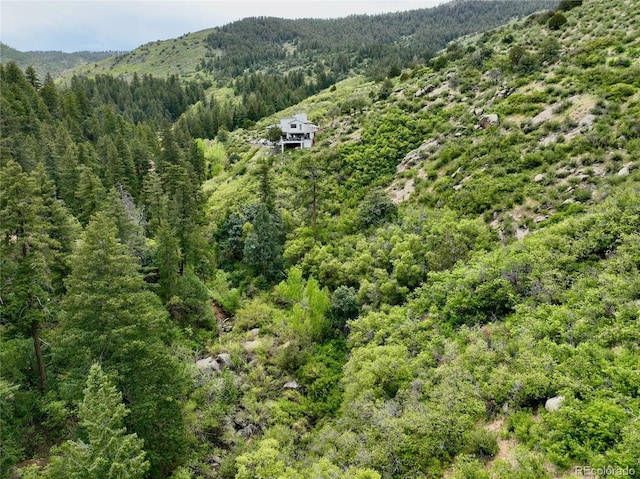 2602 Hidden Valley Rd, Sedalia, CO 80135 - aerial view of a heavily wooded area and a mountain backdrop