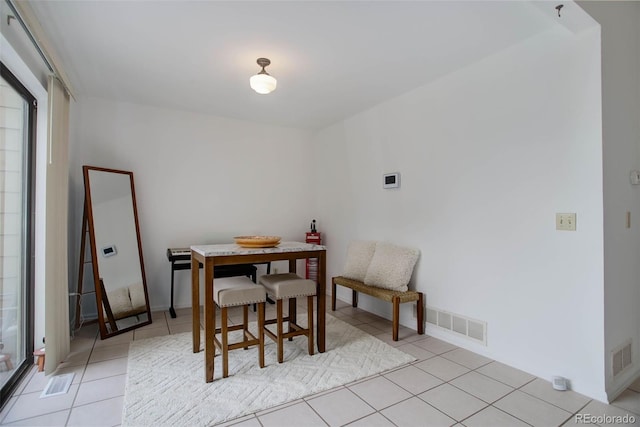 view of tiled dining room