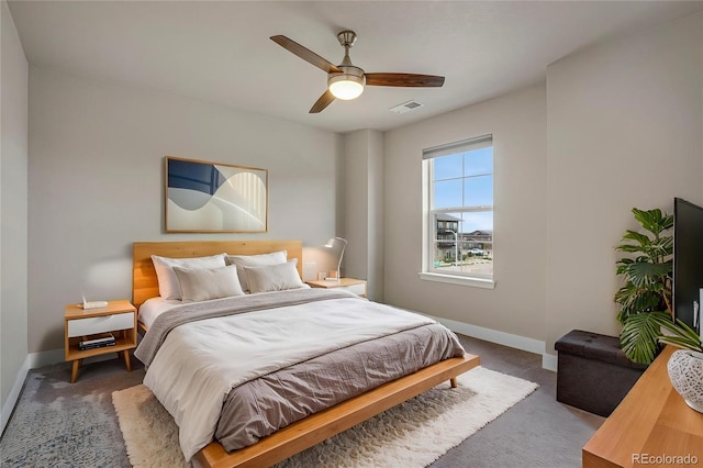 9836 Banner Peak St, Littleton, CO 80125 - carpeted bedroom with baseboards and a ceiling fan