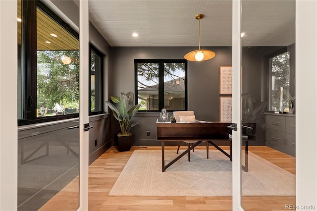 2610 N Monroe St, Denver, CO 80205 - office space with healthy amount of natural light, wood finished floors, and french doors