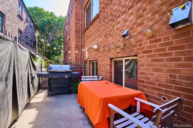 view of patio / terrace featuring grilling area