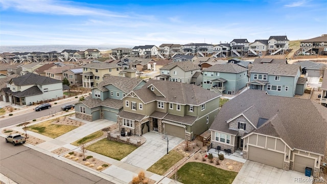 drone / aerial view featuring a residential view