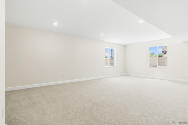 5970 S Platte Canyon Dr, Littleton, CO 80123 - empty room with recessed lighting, light carpet, and baseboards