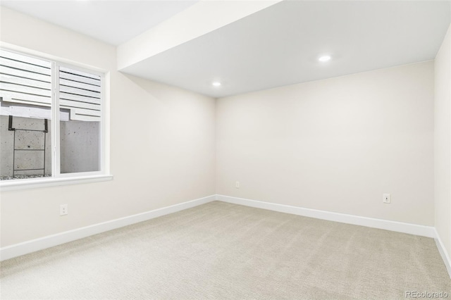 5970 S Platte Canyon Dr, Littleton, CO 80123 - carpeted spare room featuring baseboards and recessed lighting