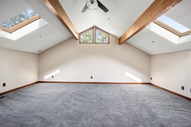 12570 W 60th Ave, Arvada, CO 80004 - additional living space featuring a skylight, carpet, and a ceiling fan