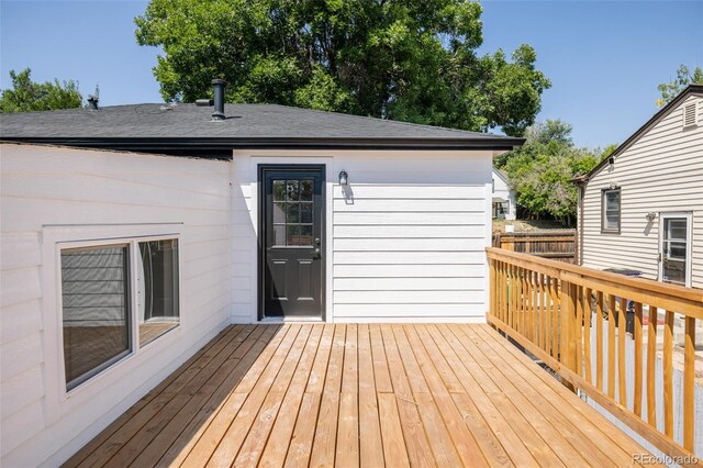 view of wooden deck