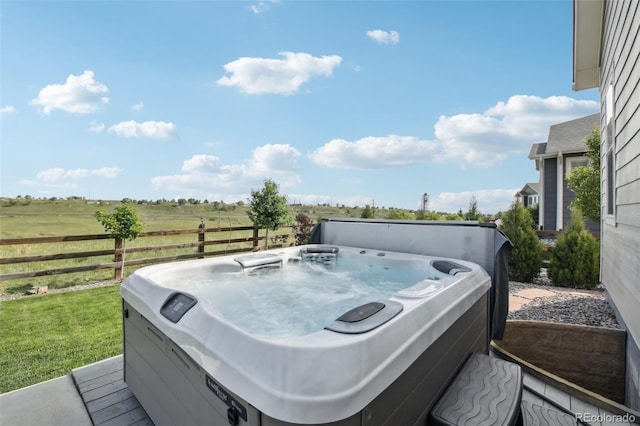 8803 Antero Ct, Arvada, CO 80007 - wooden deck with a hot tub and a rural view