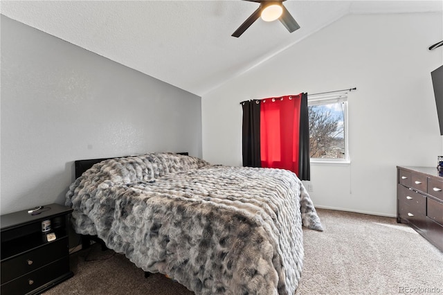 12119 Forest St, Thornton, CO 80241 - bedroom with lofted ceiling, carpet flooring, a ceiling fan, and baseboards
