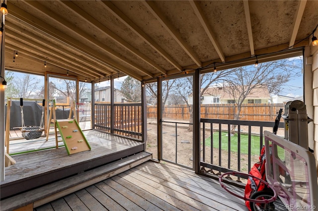 12119 Forest St, Thornton, CO 80241 - wooden terrace with a fenced backyard