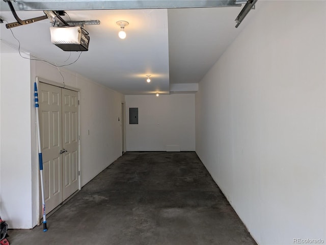 9578 Pearl Cir Unit 105, Parker, CO 80134 - garage with electric panel and a garage door opener