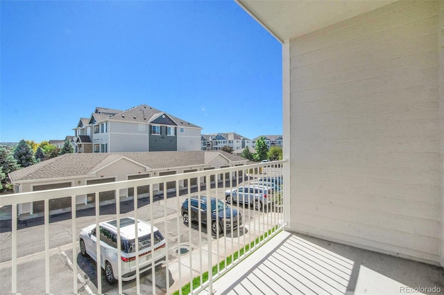 balcony featuring a residential view