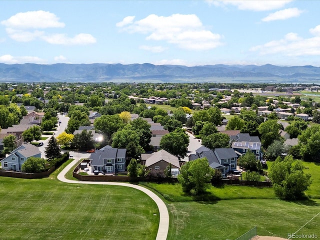 885 Sage Sparrow Cir, Highlands Ranch, CO 80129 - aerial perspective of suburban area featuring mountains