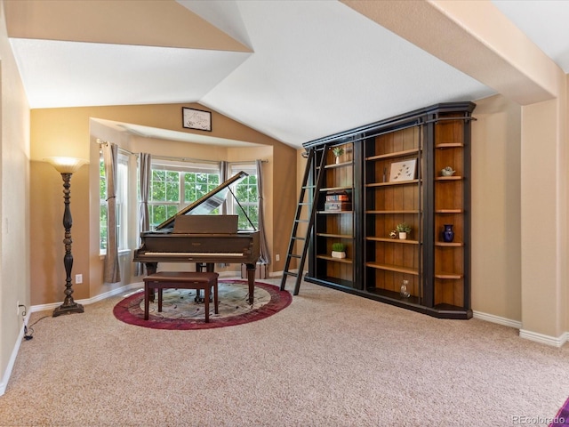 885 Sage Sparrow Cir, Highlands Ranch, CO 80129 - sitting room with carpet flooring and lofted ceiling