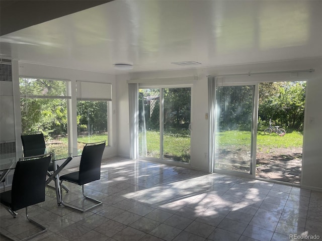 sunroom with a healthy amount of sunlight