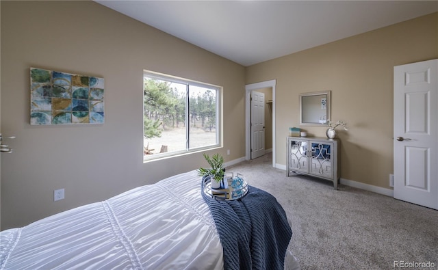 bedroom with carpet floors